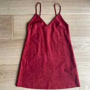 WILFRED red suede dress